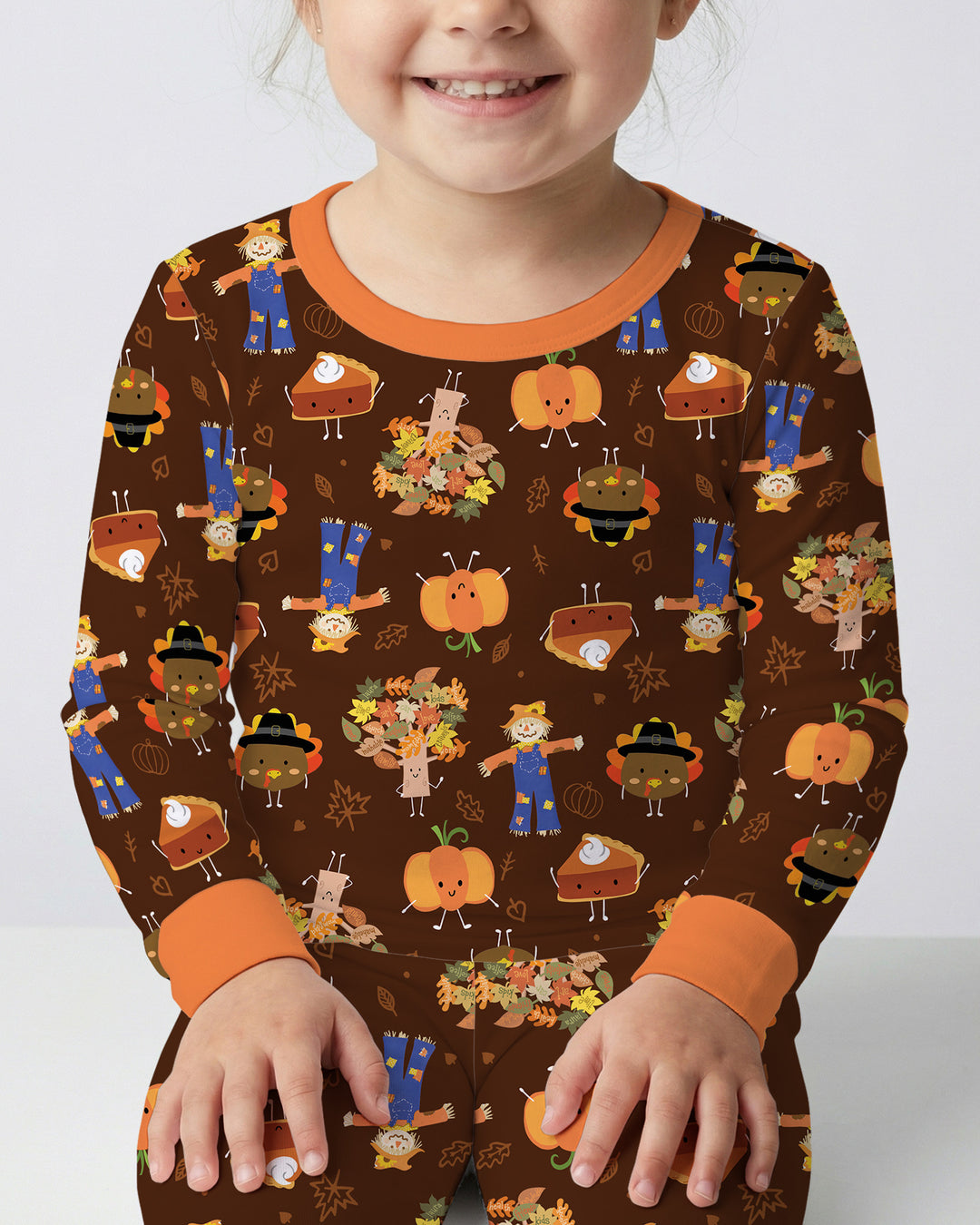 Thanksgiving Festive Bamboo Two Piece Long Sleeve Pajama Set