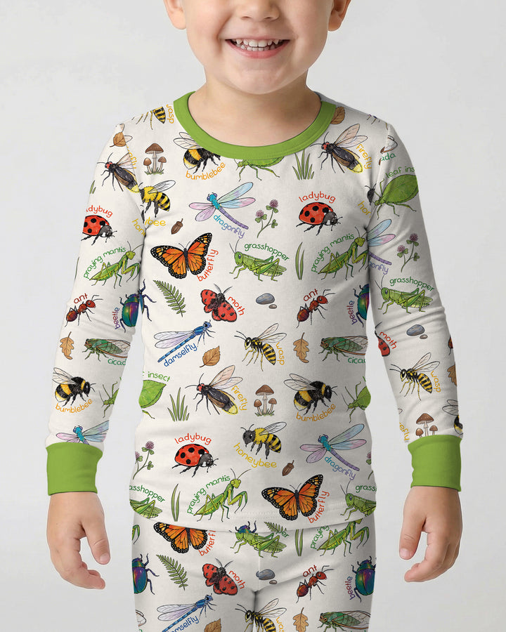 Bug Learning Bamboo Two Piece Long Sleeve Pajama Set
