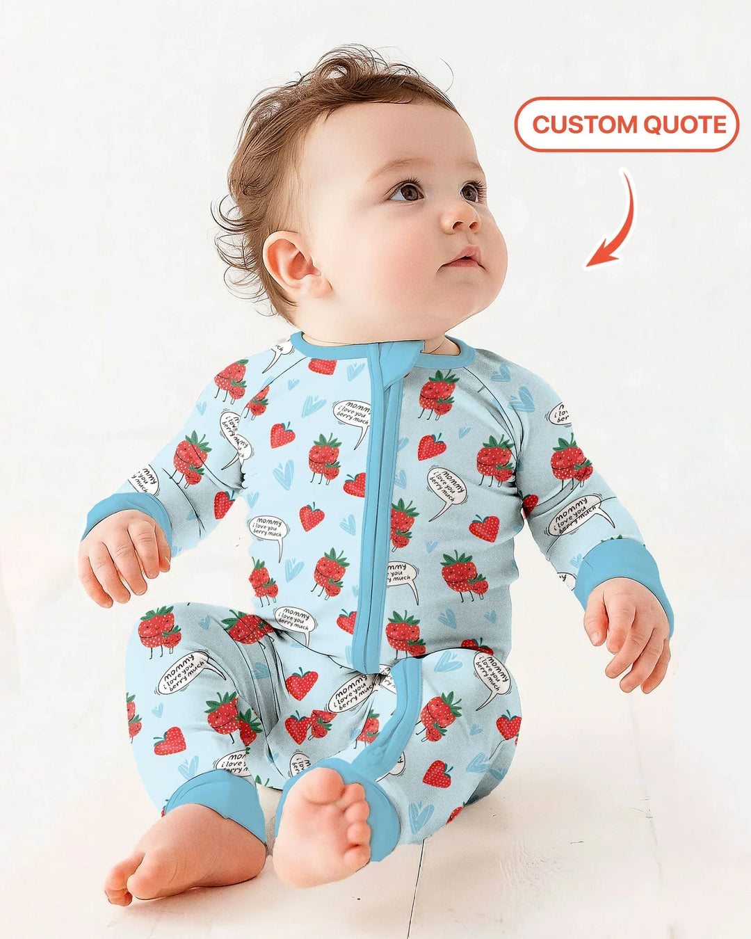 Gerippte Babykleidung mit individuellem Foto - Weich &amp; Skizzenhaft