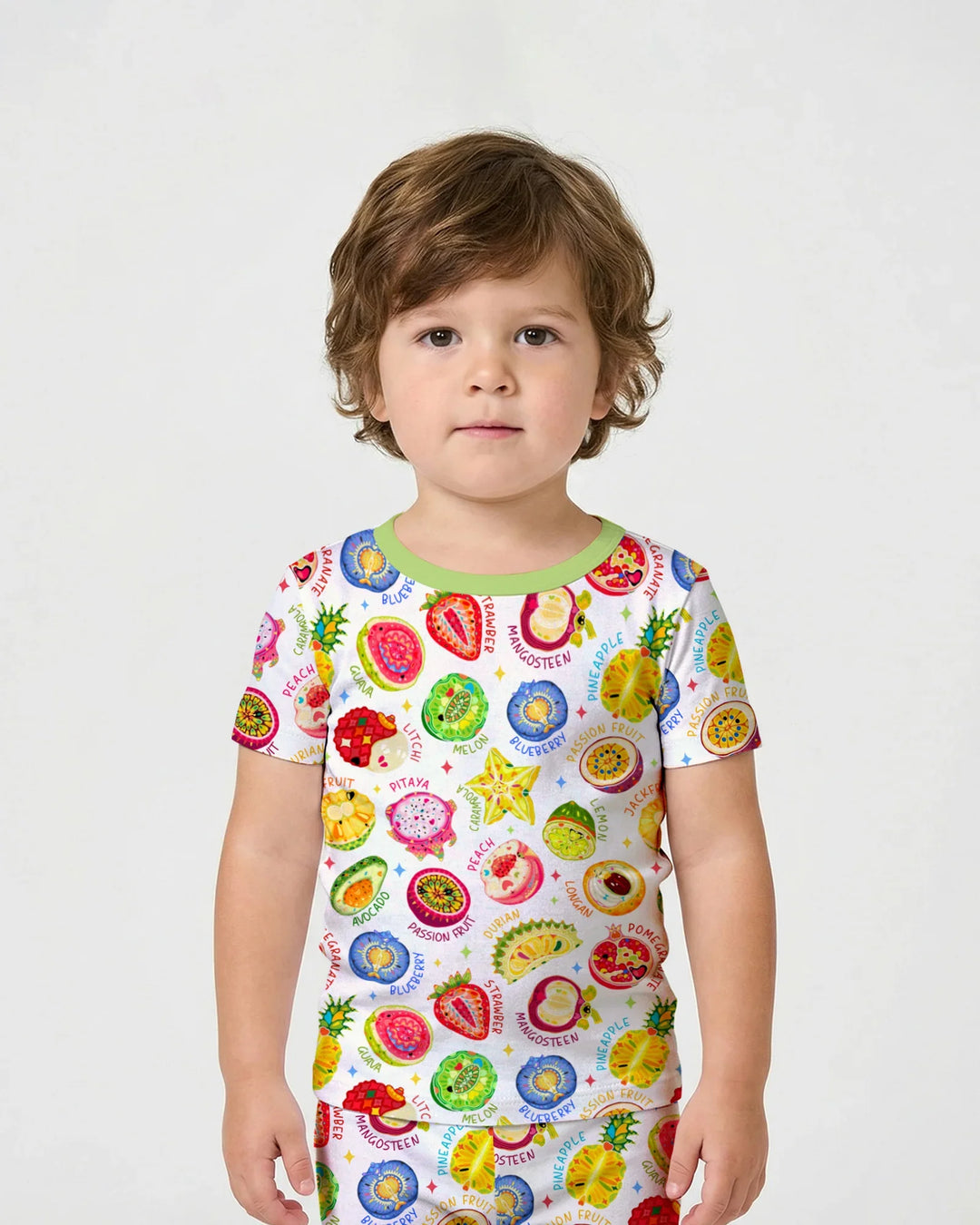 Conjunto de pijama de dos piezas de bambú Juicy World de manga corta y pantalones cortos