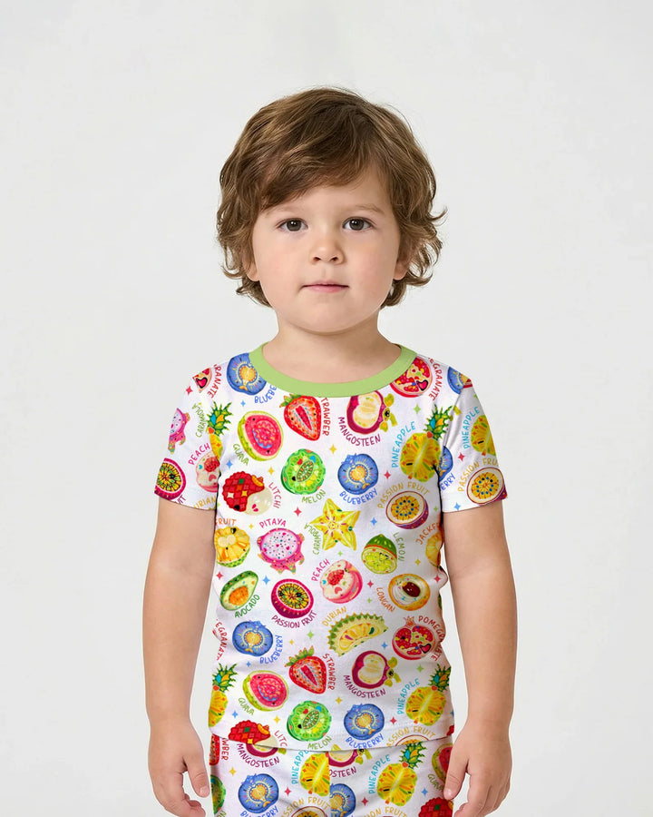 Conjunto de pijama de dos piezas de bambú Juicy World de manga corta y pantalones cortos