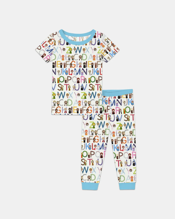 Saint ABCs Bamboo Two Piece Short Sleeve Pajama Set