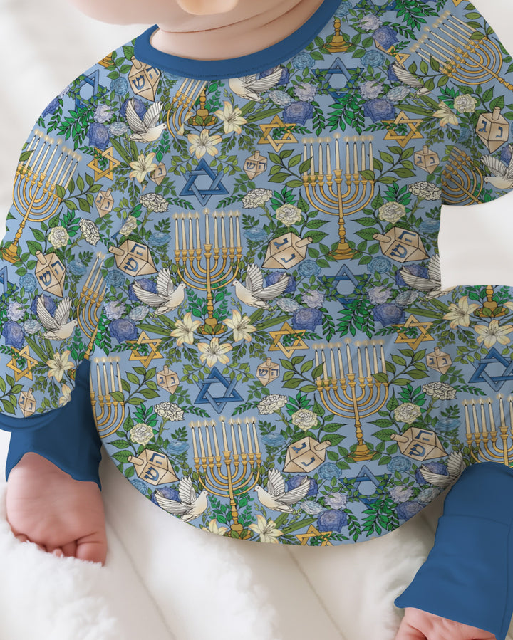 Hanukkah the Festival of Lights Mommy & Me Matching Bamboo Convertible Zippy