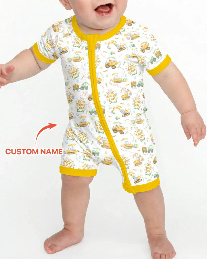 Happy Easter God Says I Am Custom Name Shorty Zippy