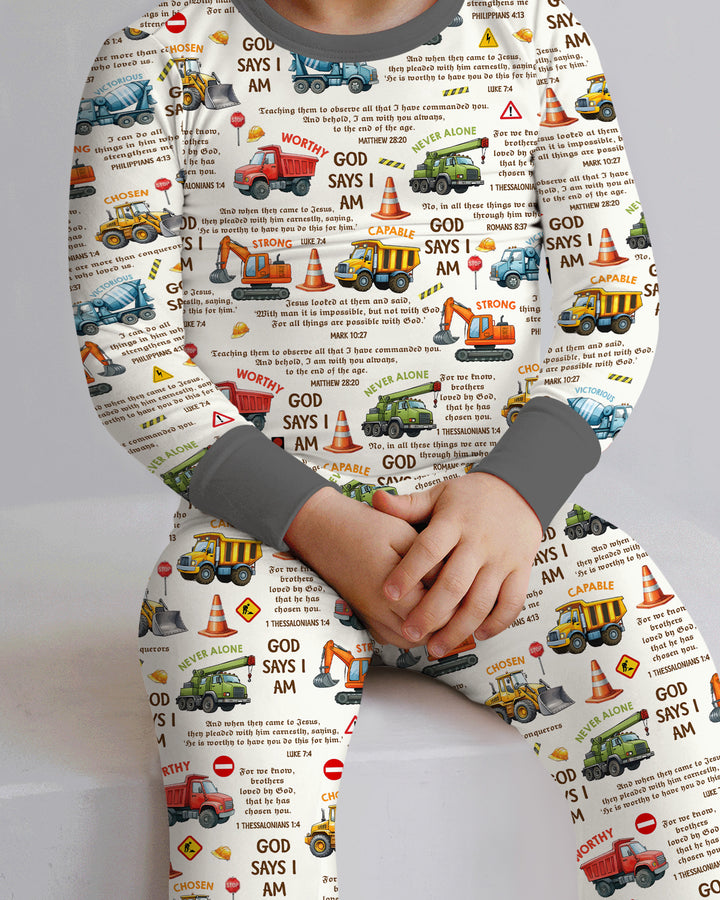 Zweiteiliges Langarm-Pyjama-Set mit Sommerfrüchten