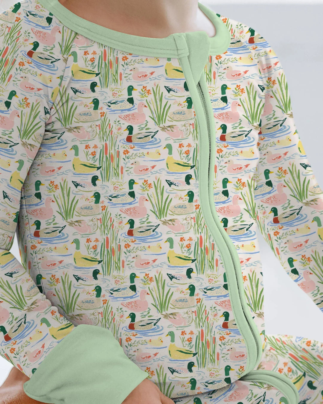 Whimsical Mallard Duck Bamboo Convertible Zippy