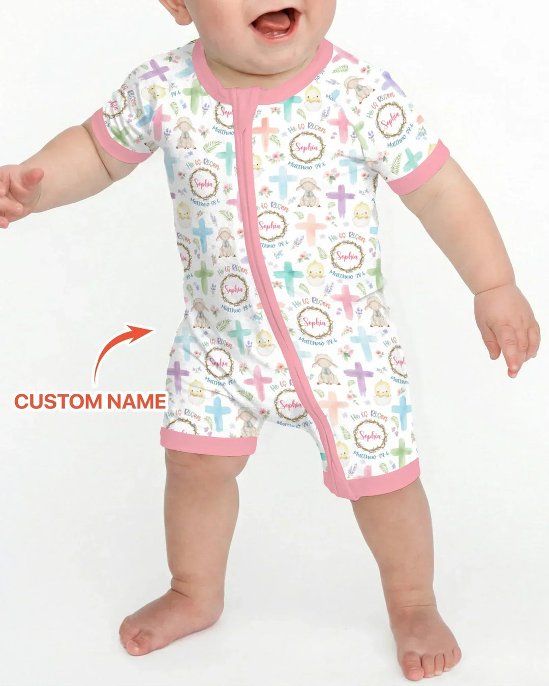 He Is Risen Personalized Shorty Zippy