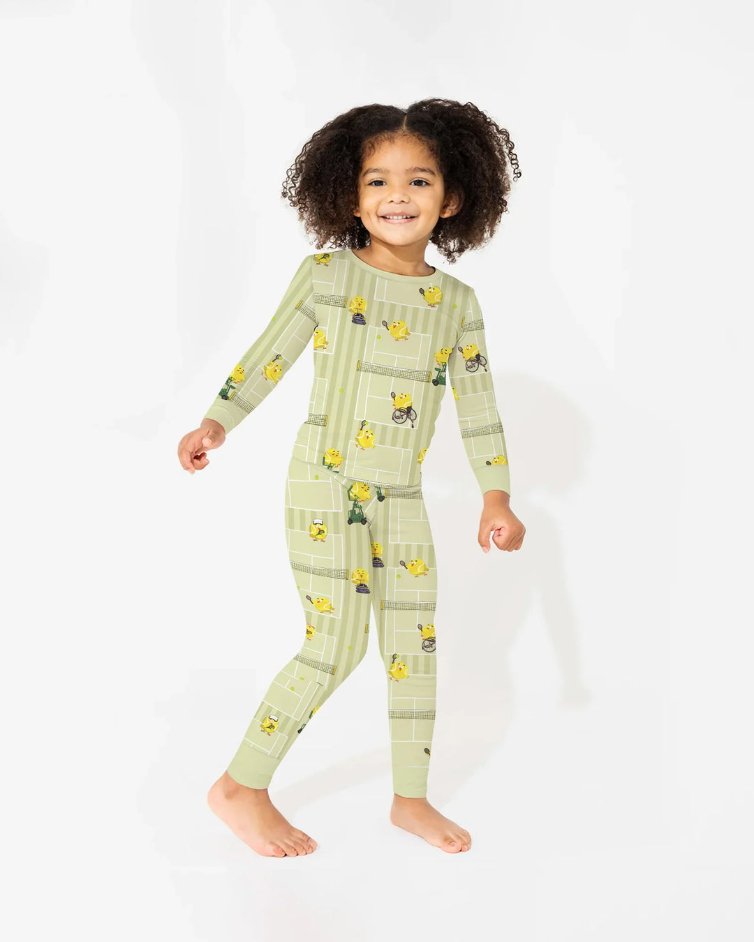 Tennis Bamboo Two Piece Long Sleeve Pajama Set