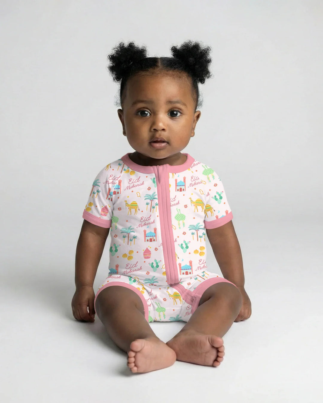 Eid Mubarak Matching Family Shorty Zippy