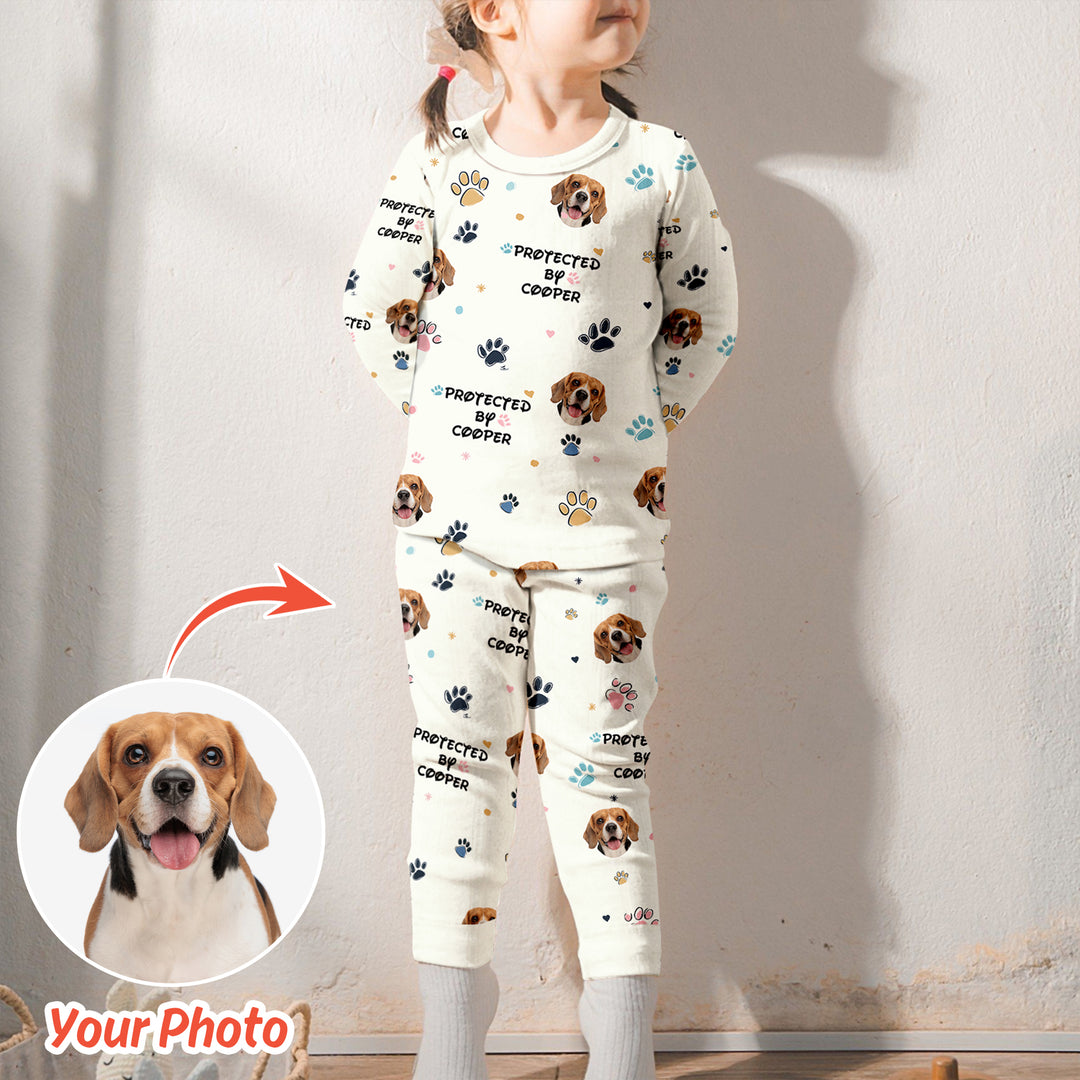 Custom Dog Photo Pattern Protected By Pajama