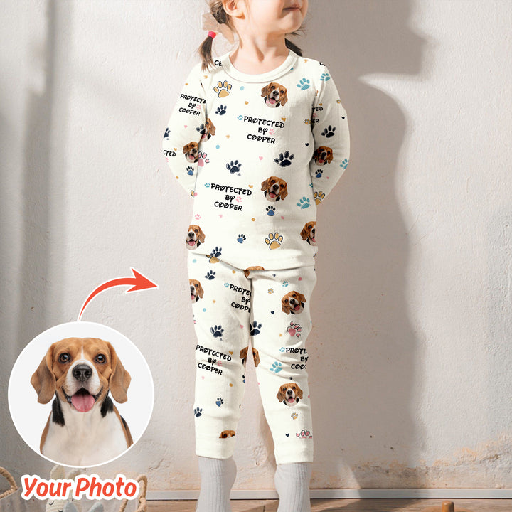 Custom Dog Photo Pattern Protected By Pajama