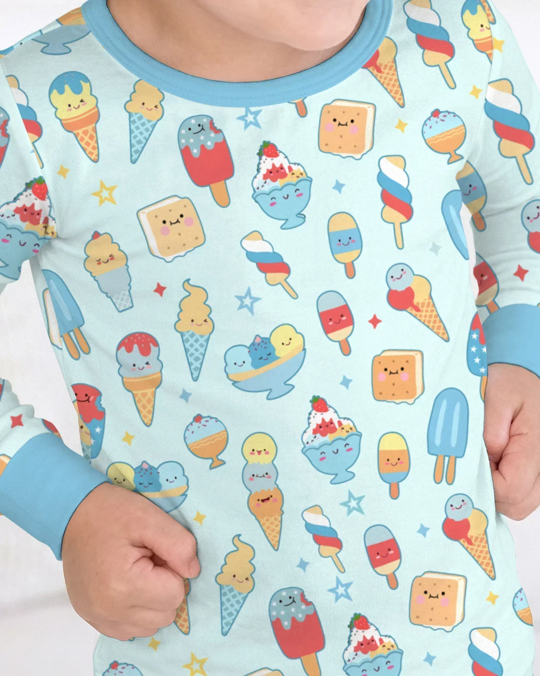 American Ice cream Two Piece Long Sleeve Pajama Set