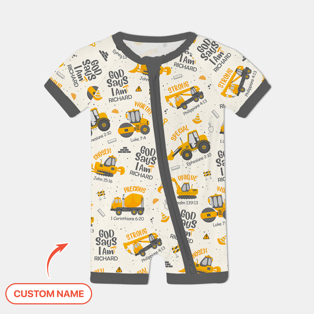 God Says I Am Custom Name Boy Version Shorty Zippy