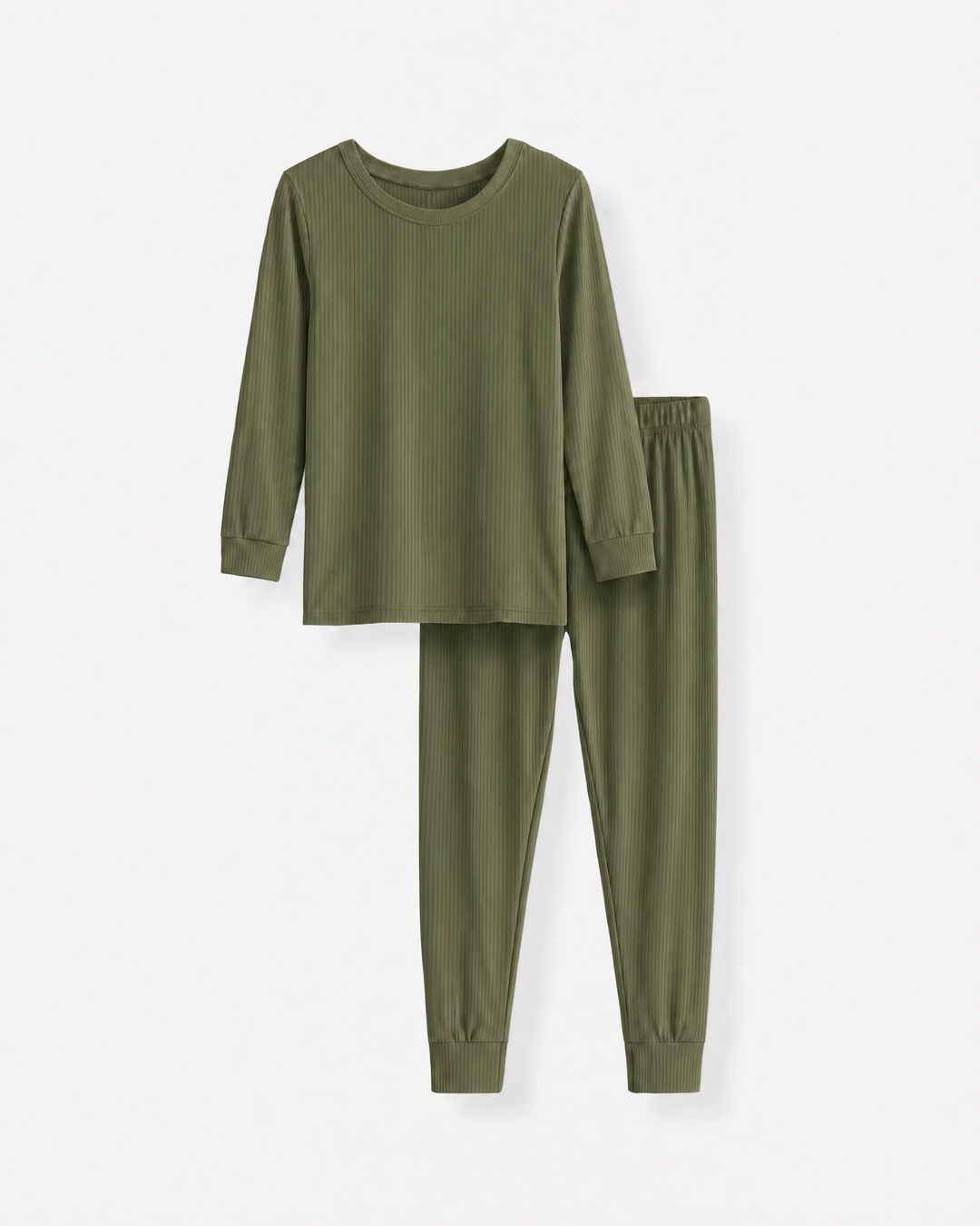 Conjunto de pijama de dos piezas de bambú de manga larga
