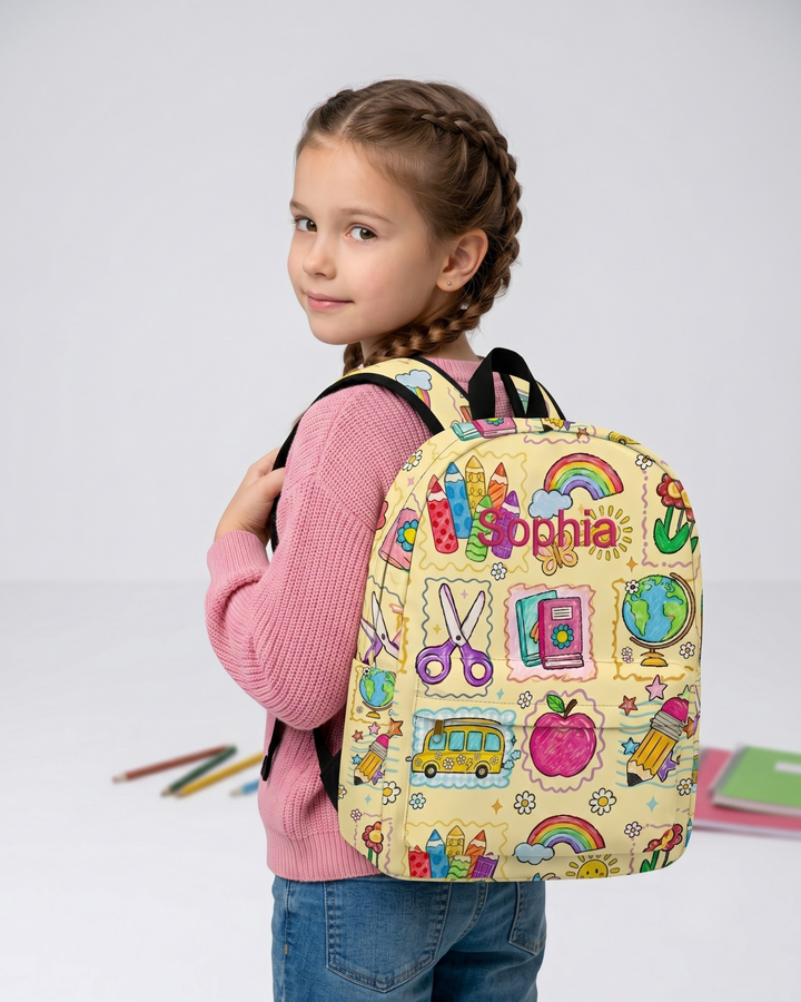 Learning Daydreams Custom Name Embroidered Backpack