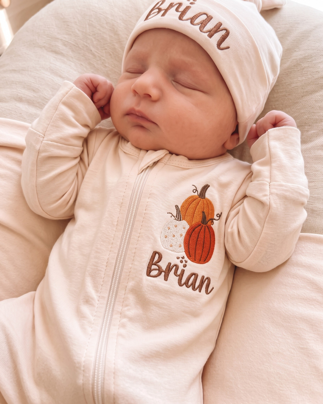 Personalized Pumpkin Patch Embroidered Embroidered Bamboo Hat