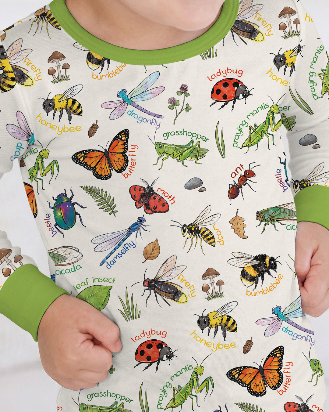 Bug Learning Bamboo Two Piece Long Sleeve Pajama Set
