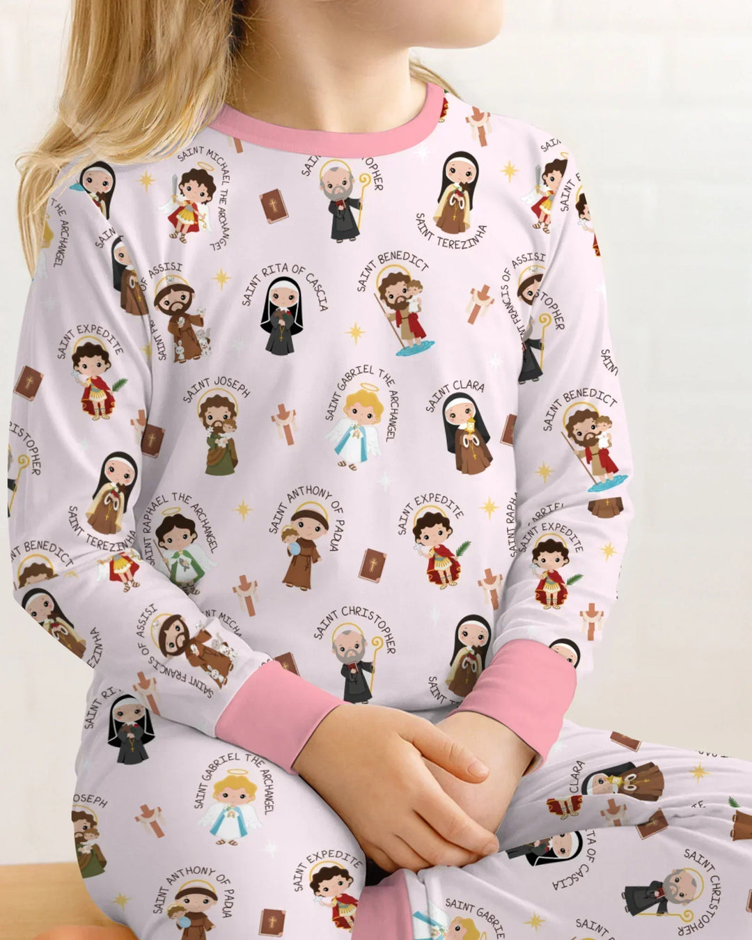 Saints in the Clouds Two Piece Long Sleeve Pajama Set