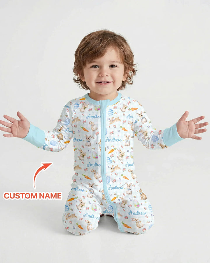 Custom Name Bunny Garden Convertible Zippy