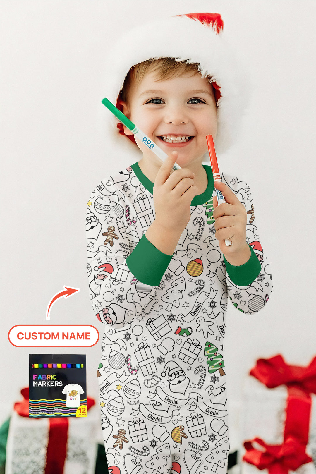 Zweiteiliges Langarm-Pyjama-Set mit Sommerfrüchten