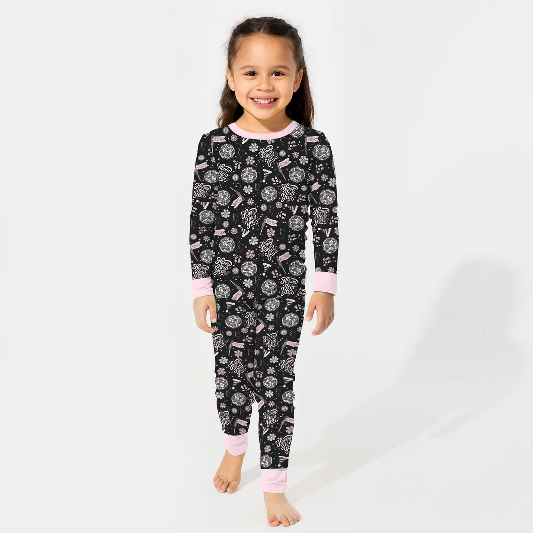 Disco New Years Eve Two Piece Long Sleeve Pajama Set