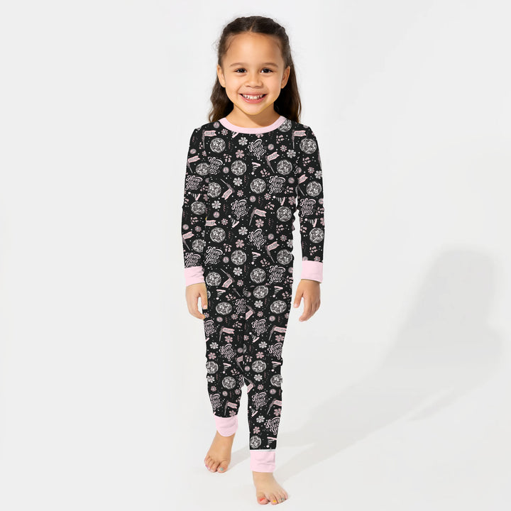 Disco New Years Eve Two Piece Long Sleeve Pajama Set