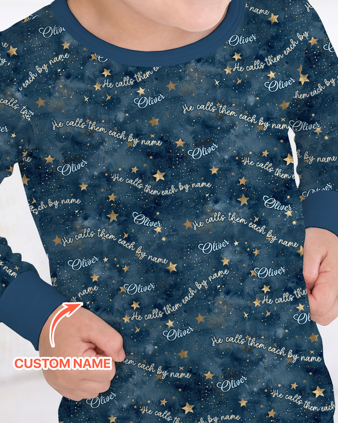 Called By Name — Personalized  Bamboo Two Piece Long Sleeve Pajama Set