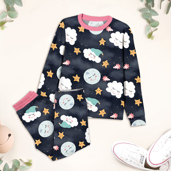 Pink To the Moon & Back Bamboo Outfit for Kids – Fun and Enchanting