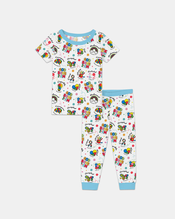 Zweiteiliges, kurzärmliges Pyjama-Set mit Marienkäfern