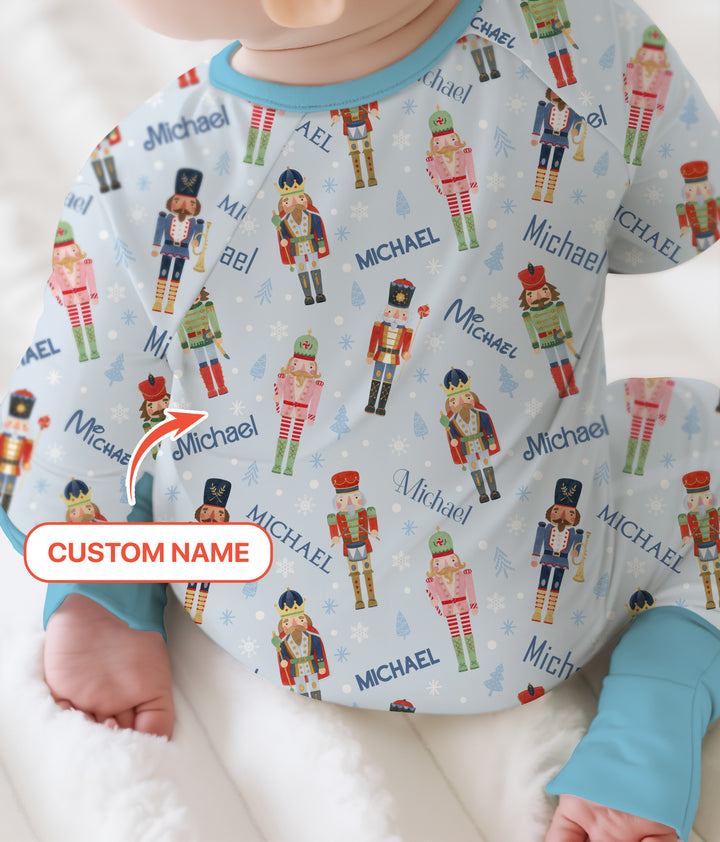 Nutcracker Parade Custom Name Boy Convertible Zippy , Nutcracker Parade Custom Name Boy Convertible Zippy - 0-3M