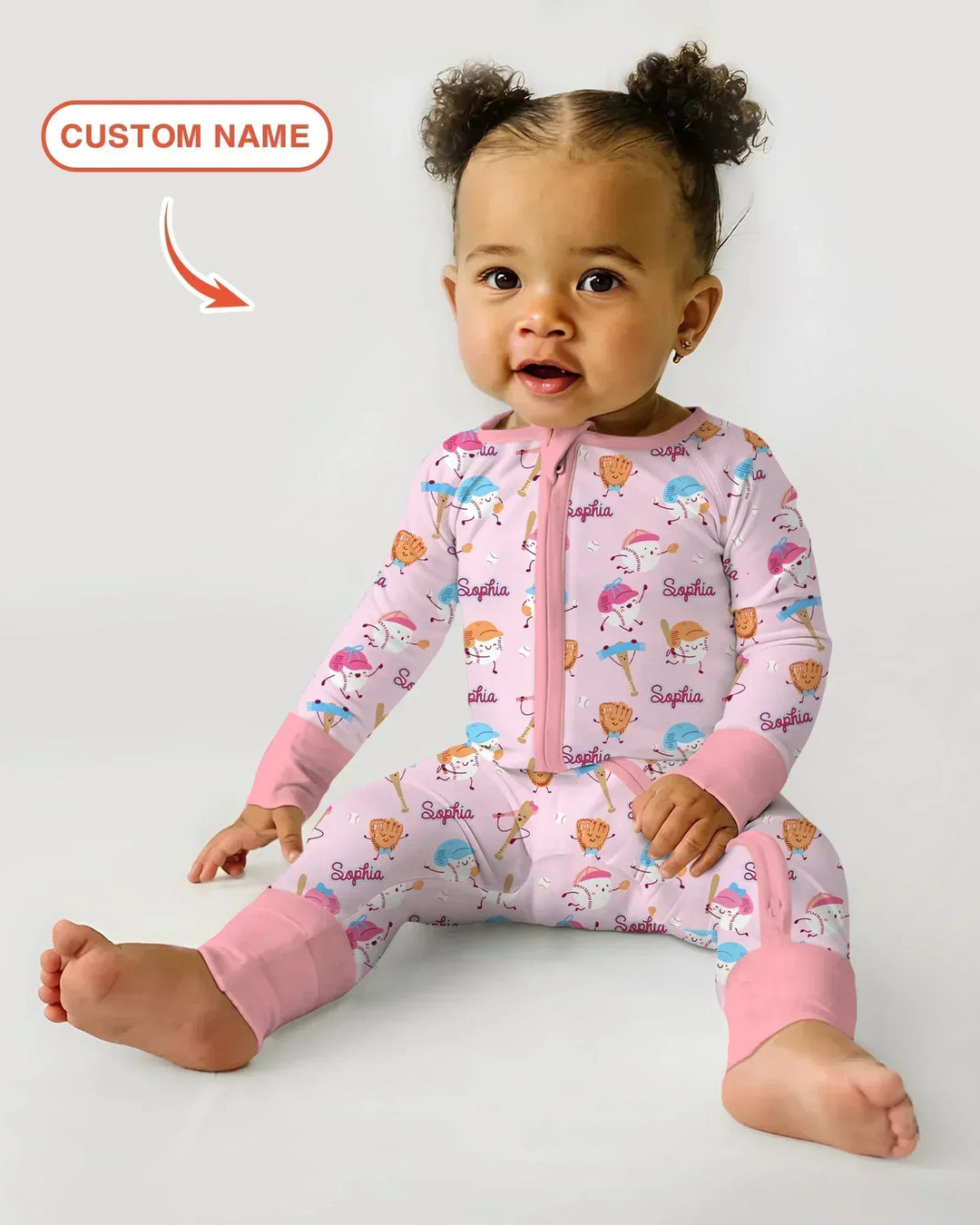 Custom Name Ballparl Family Matching Bamboo Convertible Zippy