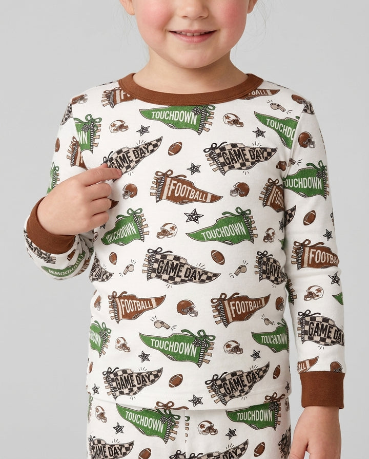 Touchdown Season Bamboo Two Piece Long Sleeve Pajama Set