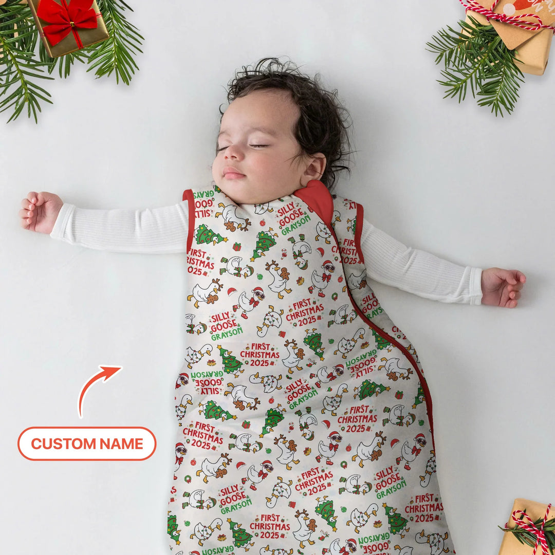 Custom Name "Silly Goose" Sleep Bag (Red) , Custom Name "Silly Goose" Sleep Bag (Red) - XS / 0.5 TOG
