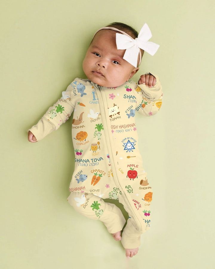 Family Rosh Hashanah Matching Bamboo Convertible Zippy