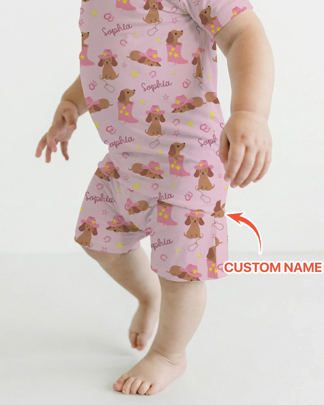 Howdy Dachshund Two Piece Short Sleeve Shorts Pajama Set
