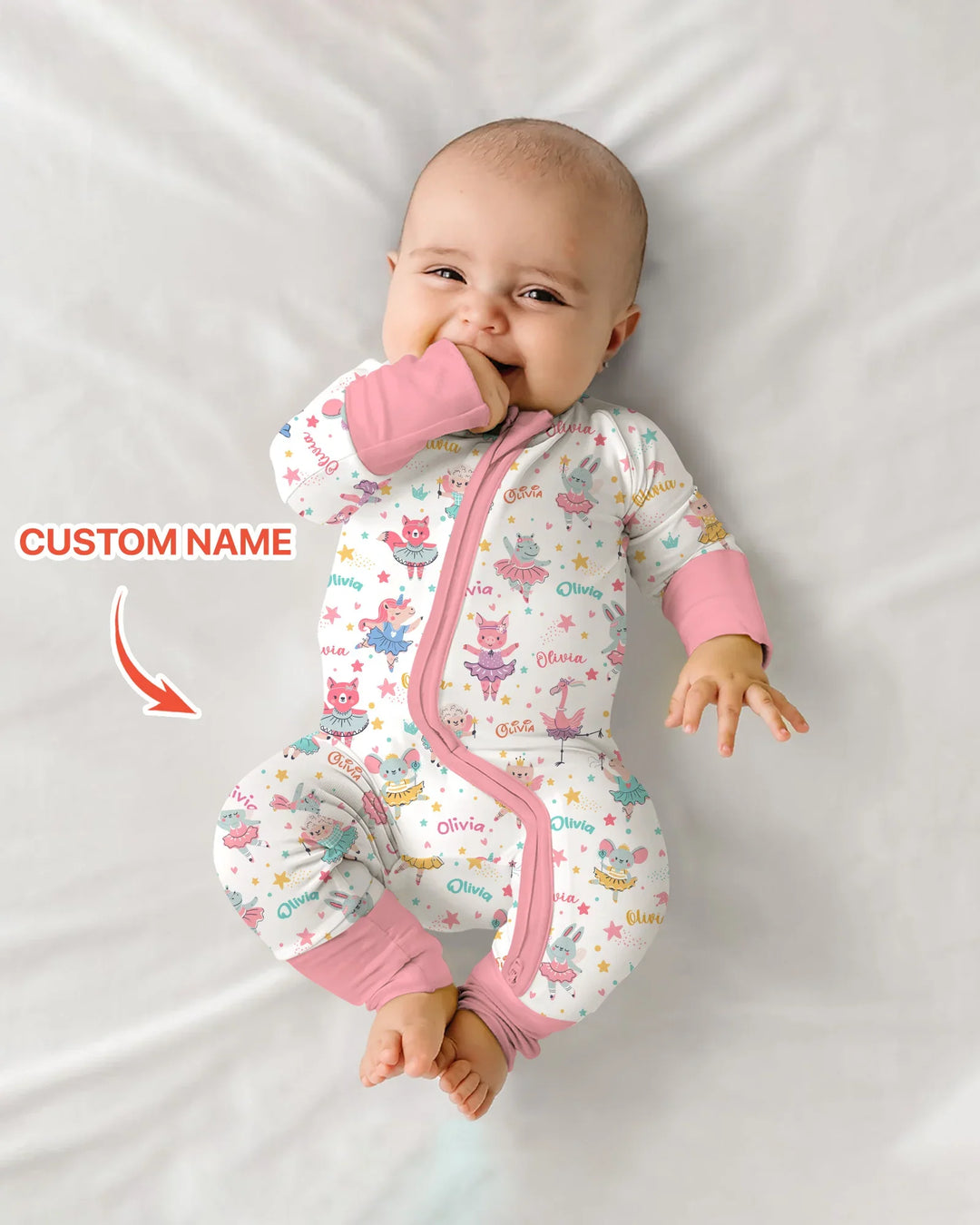 Gerippte Babykleidung mit individuellem Foto - Weich &amp; Skizzenhaft