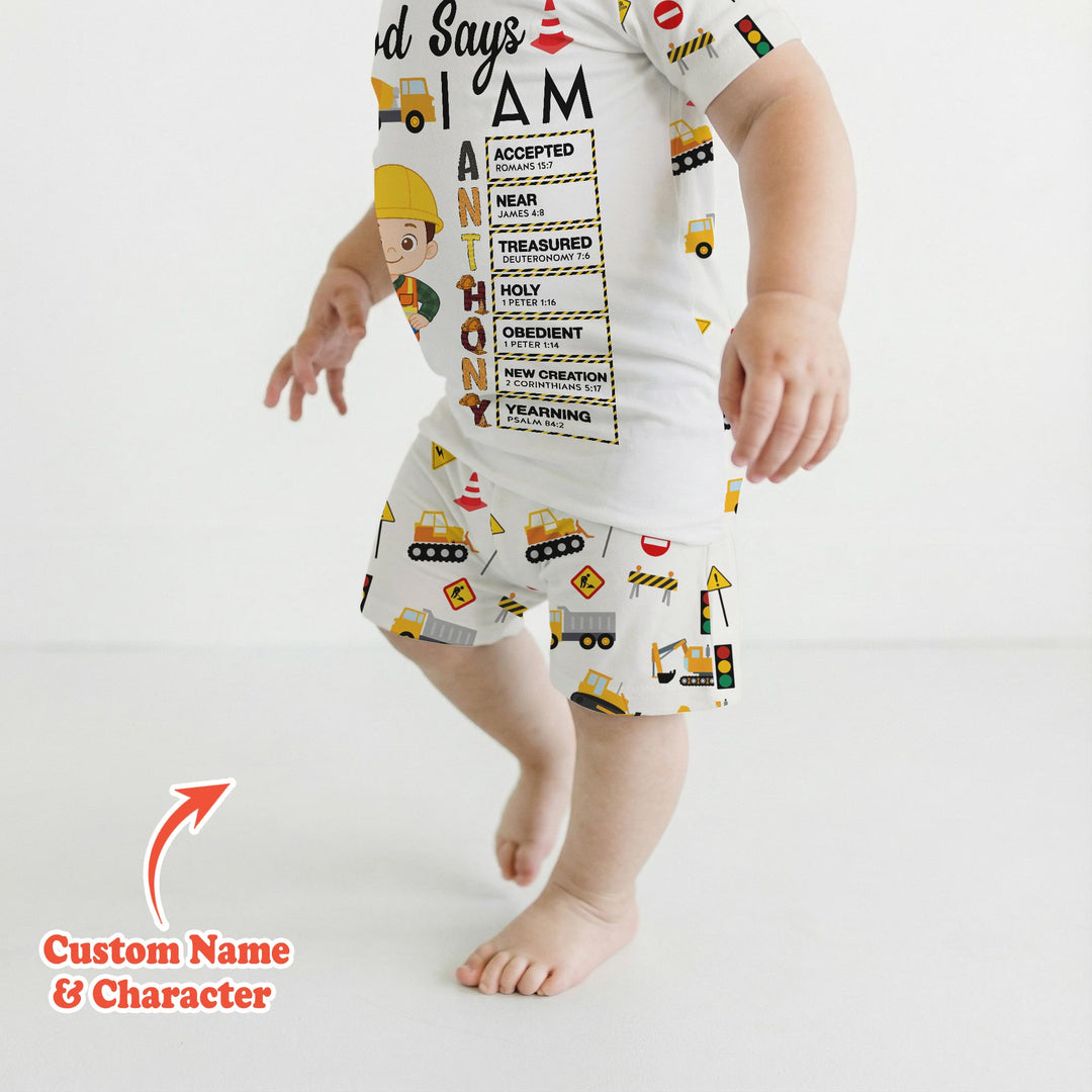 Zweiteiliges Pyjama-Set mit kurzen Ärmeln und Shorts im Sommer-Design