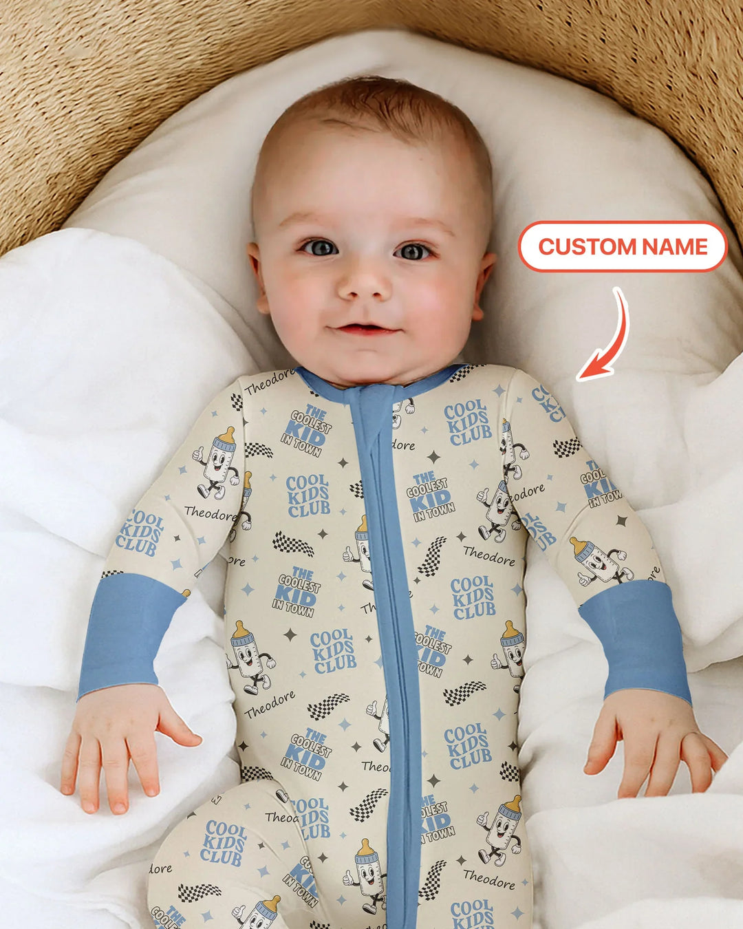 Custom Name Cool Club Daddy & Me Matching Bamboo Convertible Zippy