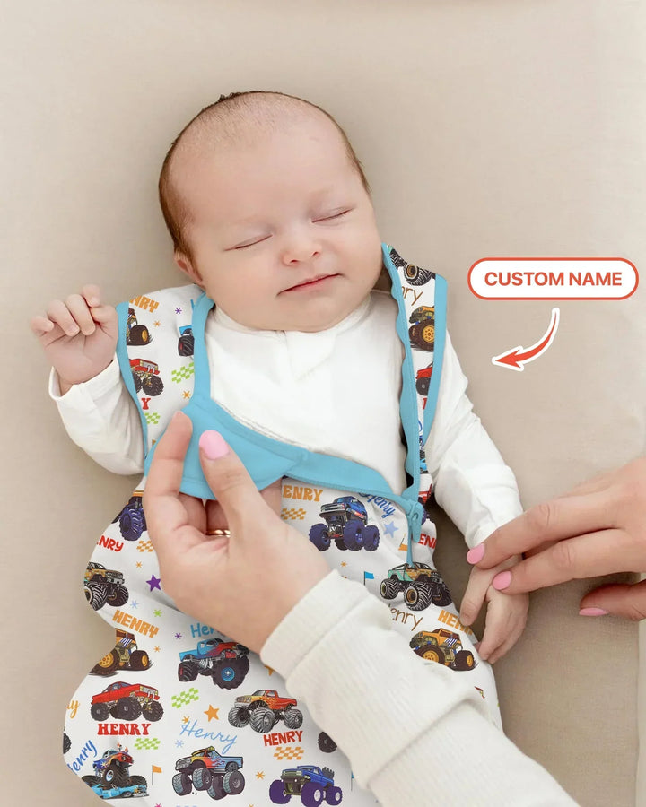 Saco de Dormir de Bambú con Nombre Personalizado de Camión Monstruo