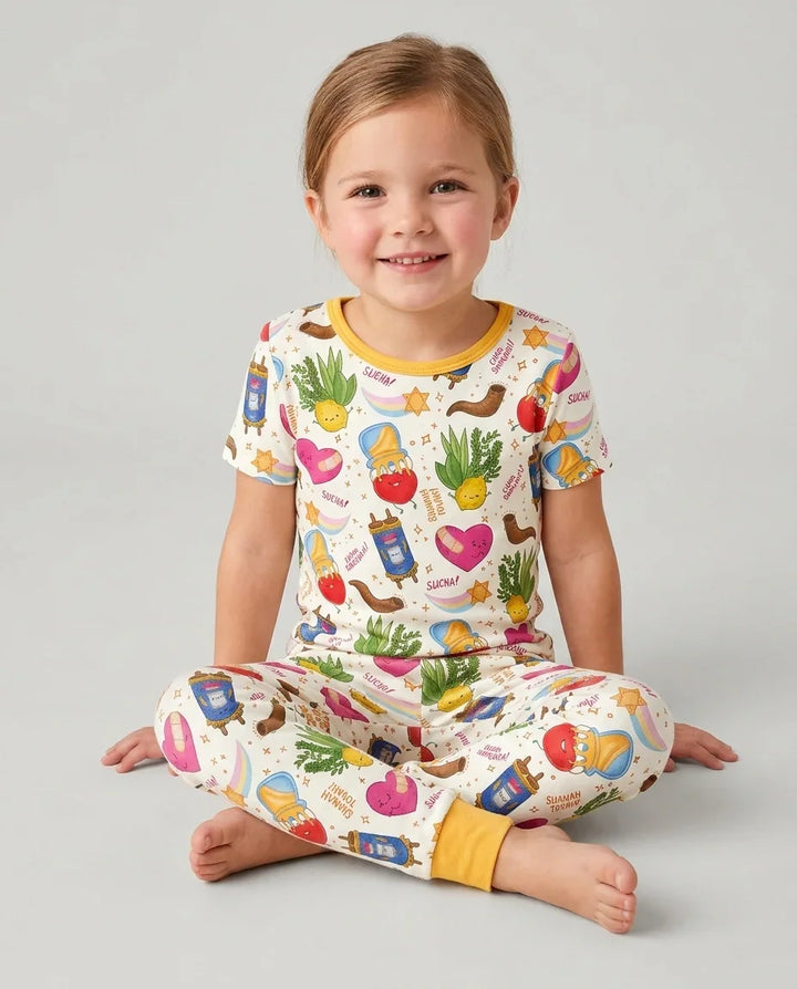 Jewish High Holidays Bamboo Two Piece Short Sleeve Pajama Set