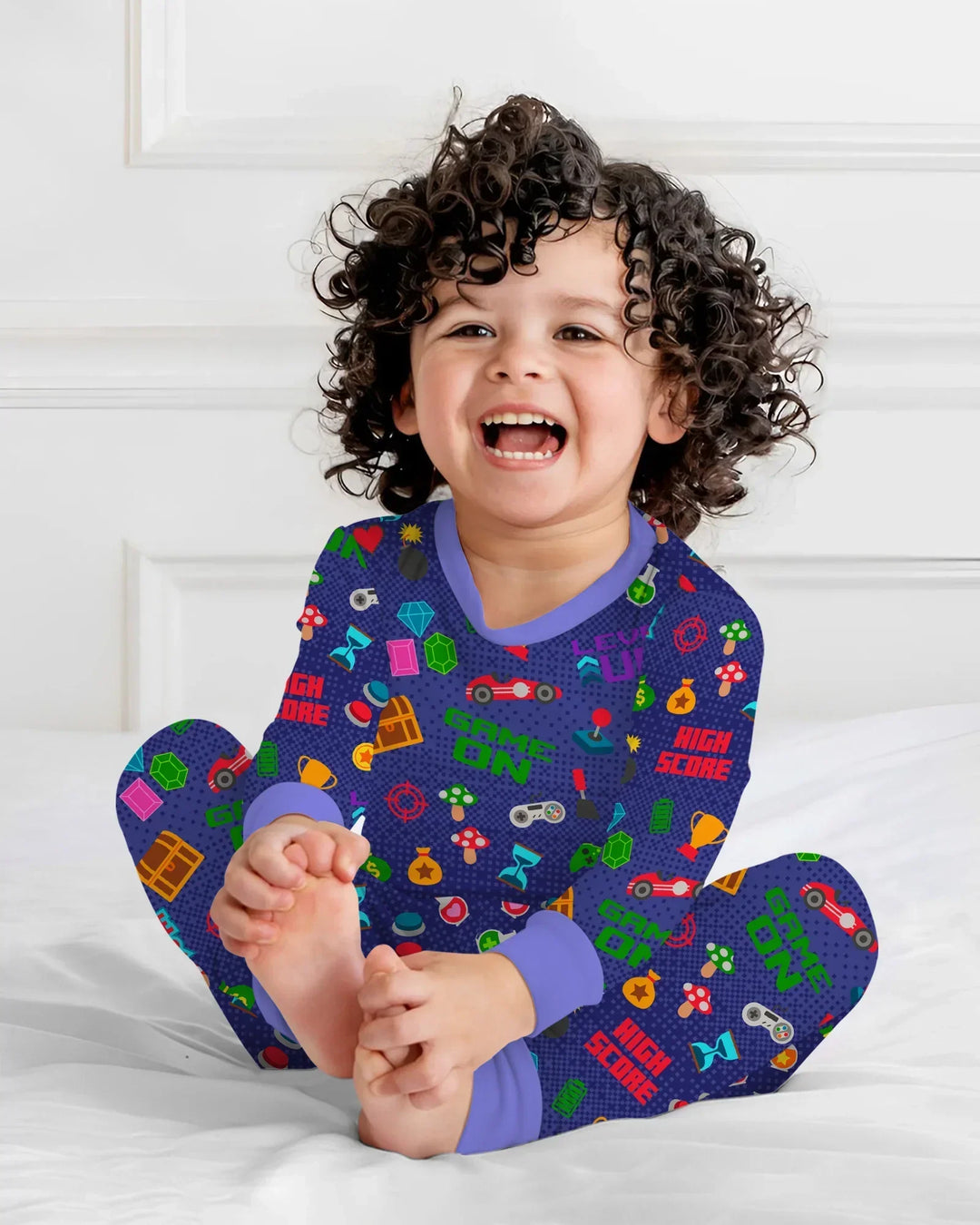 Gamer Mode On Family Matching Bamboo Two Piece Long Sleeve Pajama Set