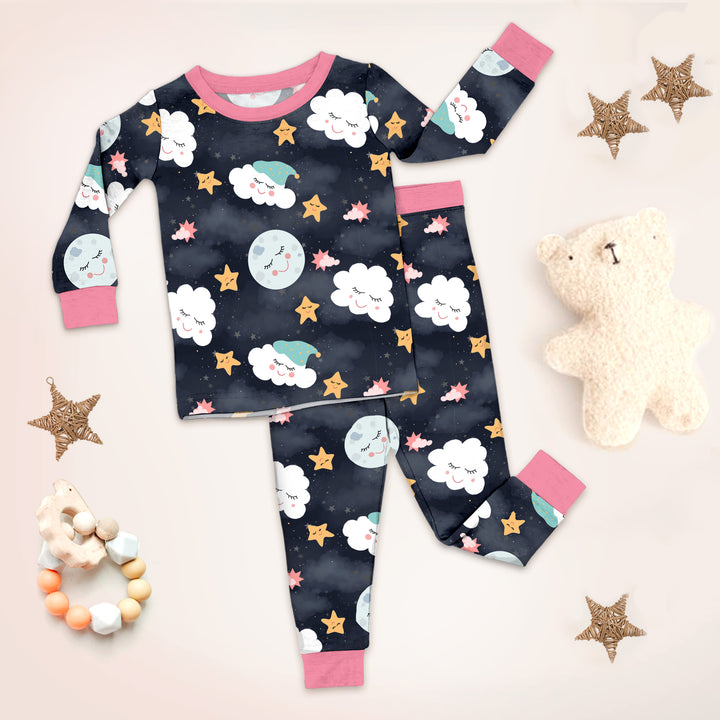 Pink To the Moon & Back Bamboo Outfit for Baby – Sweet and Dreamy