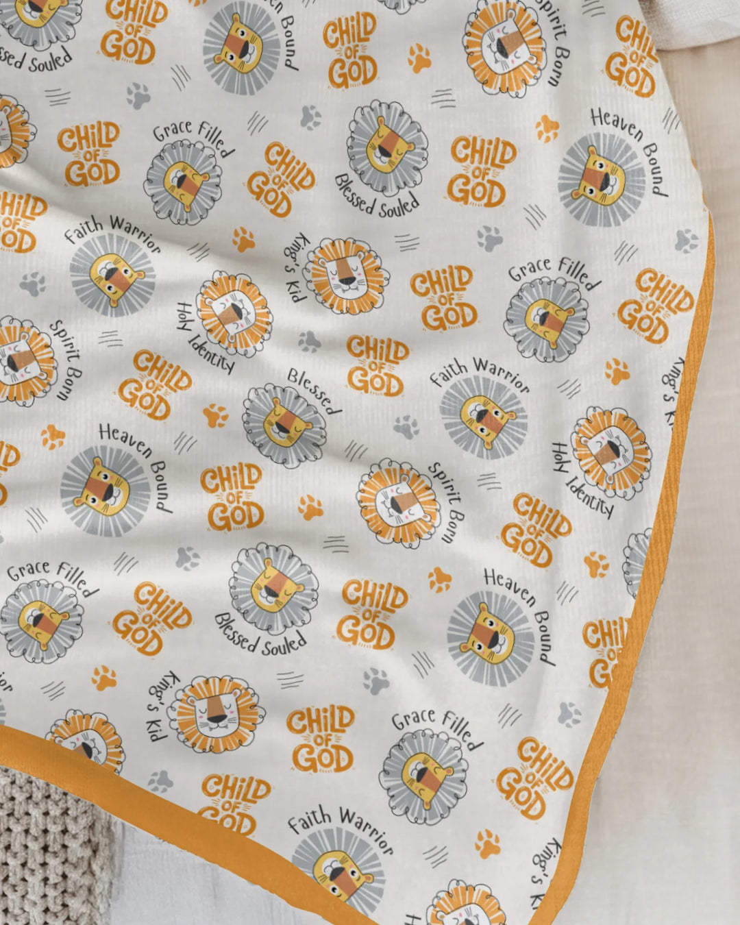 A Child Of God Boy Bamboo Blanket