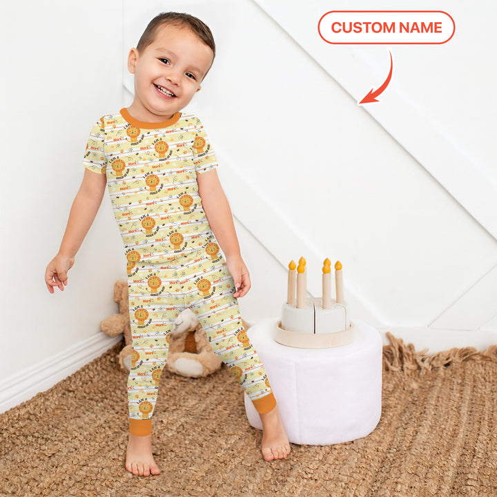I Am A Child Of God Custom Name Boy Two Piece Short Sleeve Pajama Set