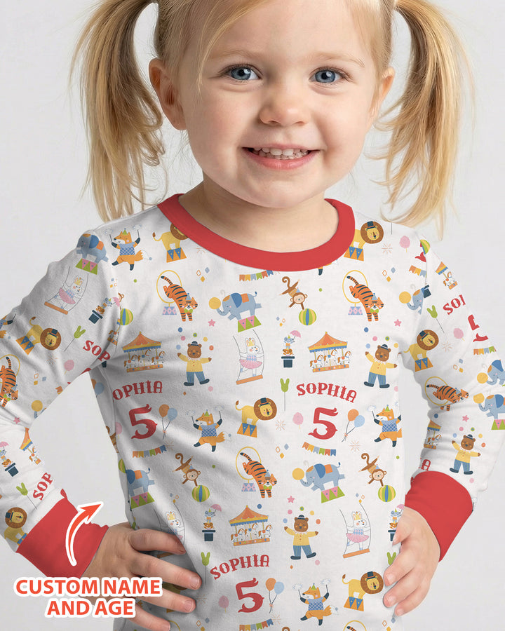 Zweiteiliges Langarm-Pyjama-Set mit Sommerfrüchten