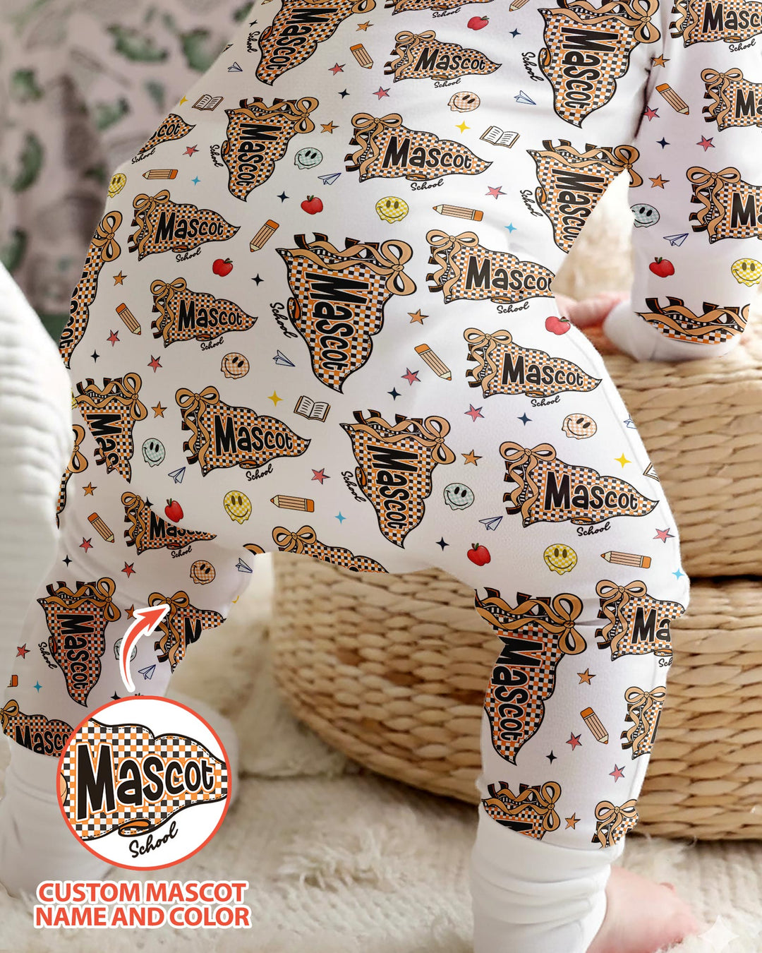 Custom Mascot School Name Bamboo Convertible Zippy