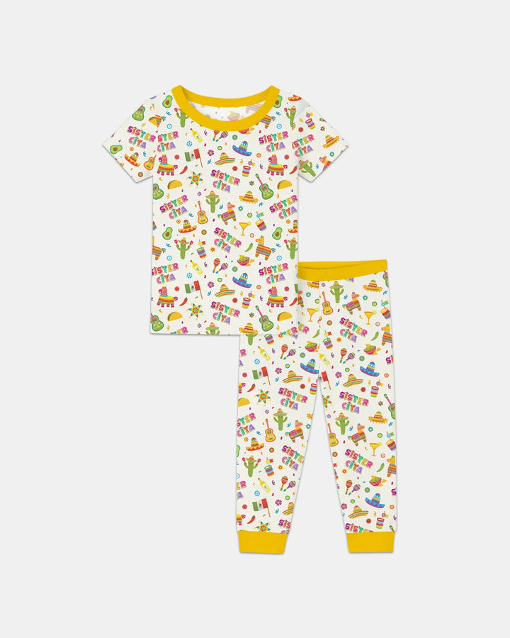 Zweiteiliges, kurzärmliges Pyjama-Set mit Marienkäfern