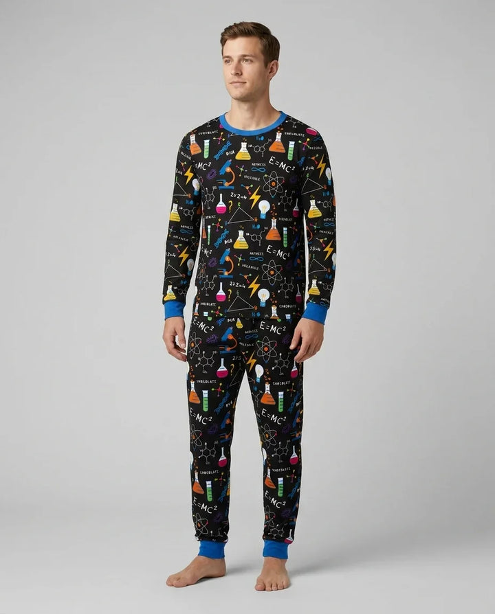 Science Explorer Family Matching Bamboo Men's Pajama Set