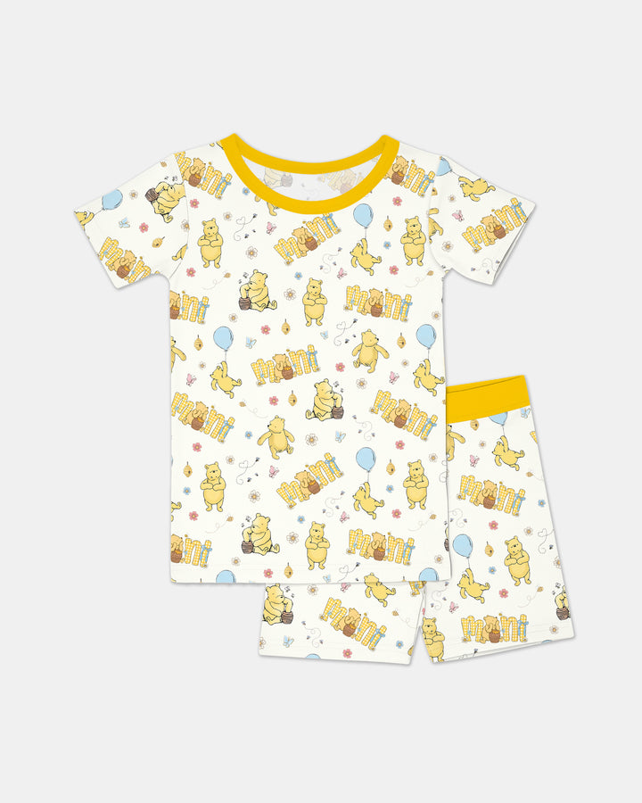 Template Zweiteiliges Pyjama-Set mit kurzen Ärmeln und Shorts