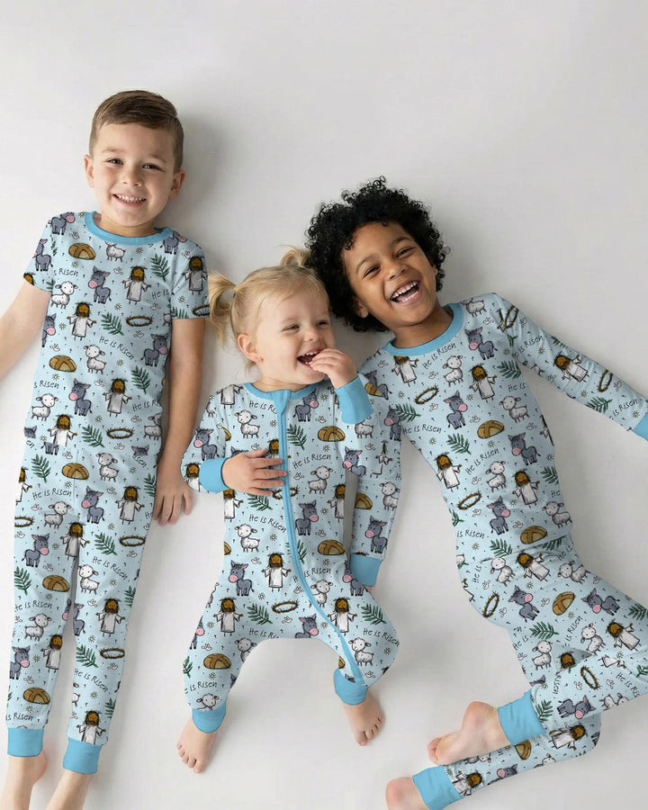 Zweiteiliges, kurzärmliges Pyjama-Set mit Marienkäfern